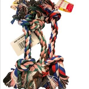 Knotted dog toy roped bone. Comes in pack of 3